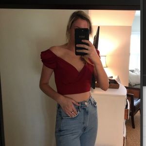 Show Me Your Mumu Red Crop Top